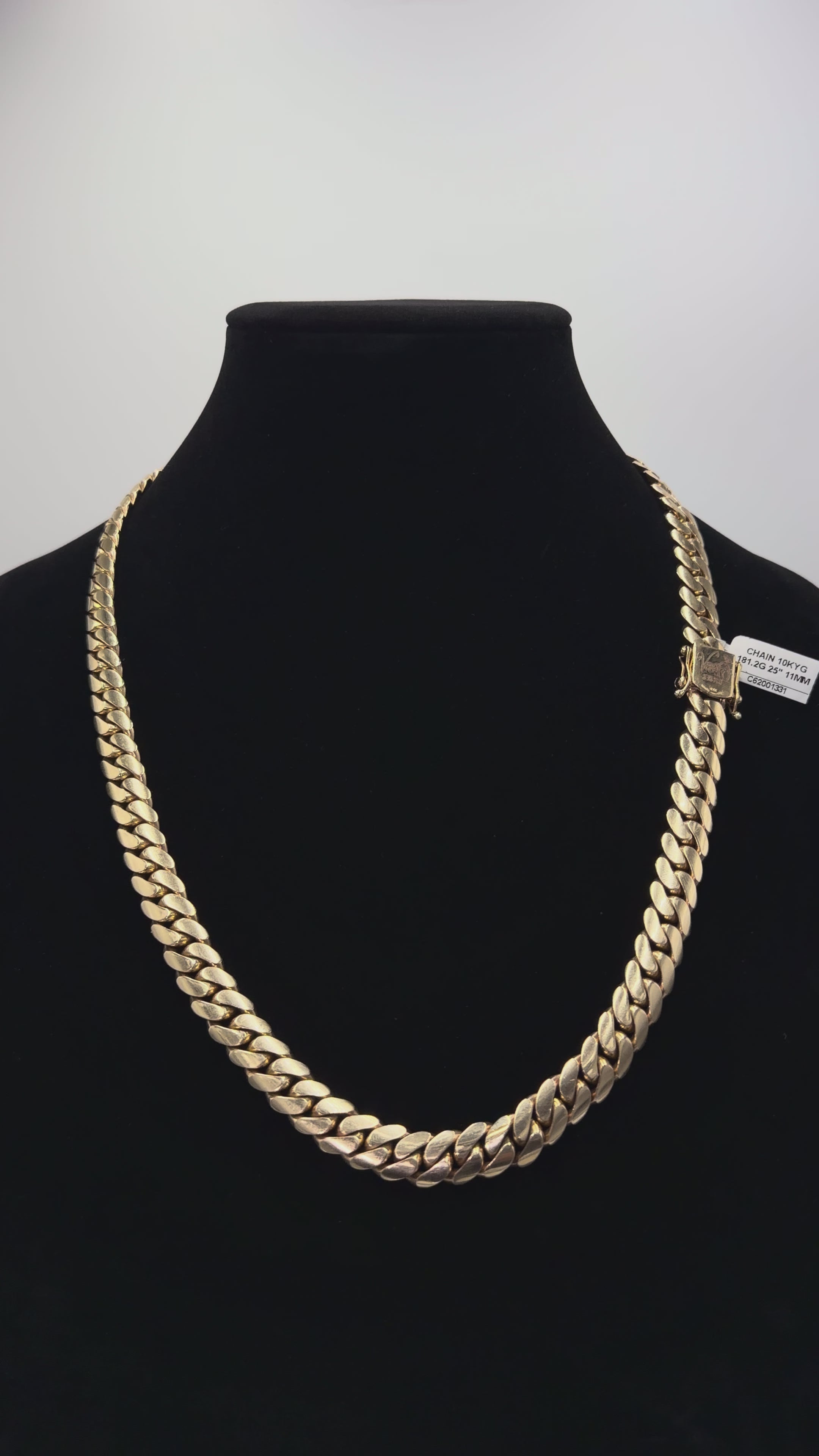 10K Gold Cuban Link Chain – 25” | 181.2 Grams | 11mm