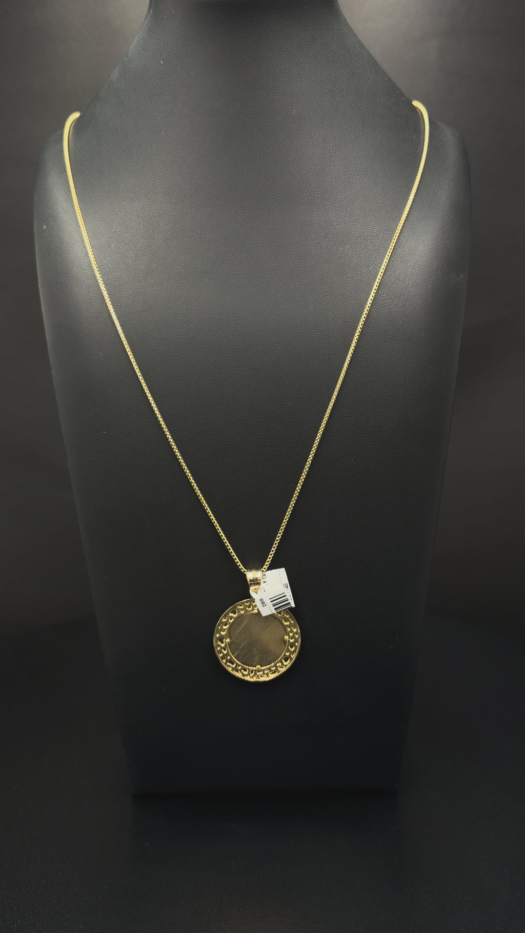 14K Yellow Gold Hebrew Prayer Coin Pendant – 5.2 Grams