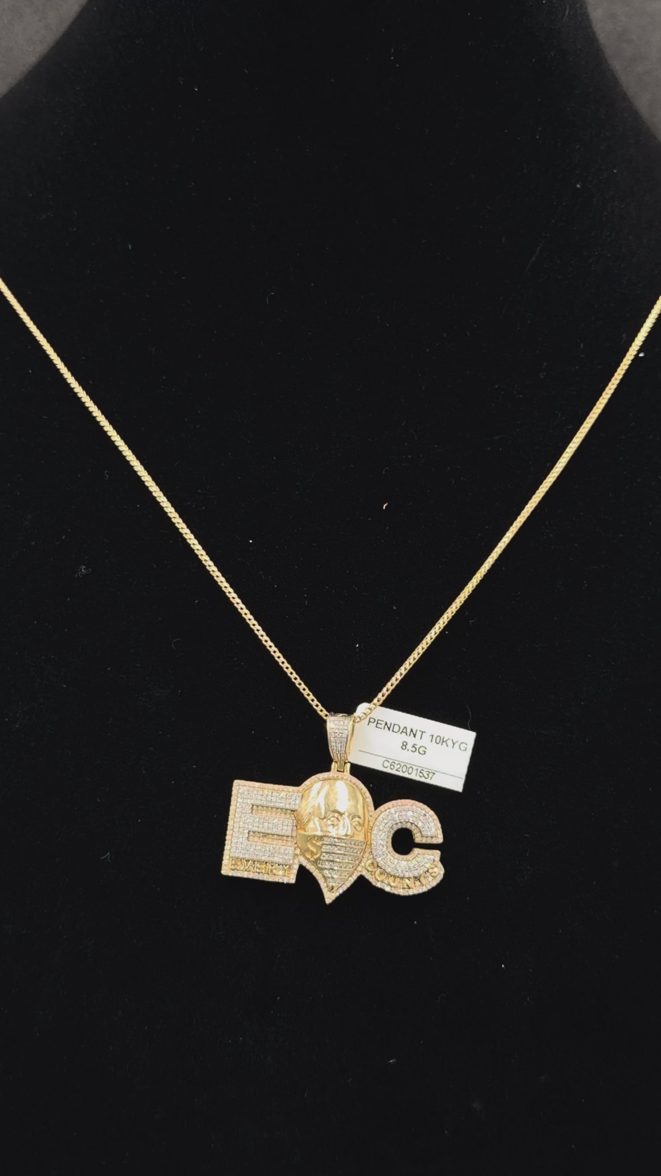 10K Gold Diamond-Cut “EOC – Every One Counts” Pendant – 8.5 Grams