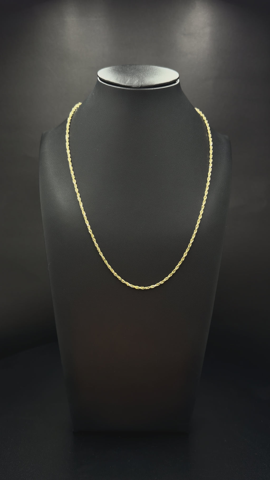 10K Yellow Gold Rope Chain 20” 2mm 7.4 Grams