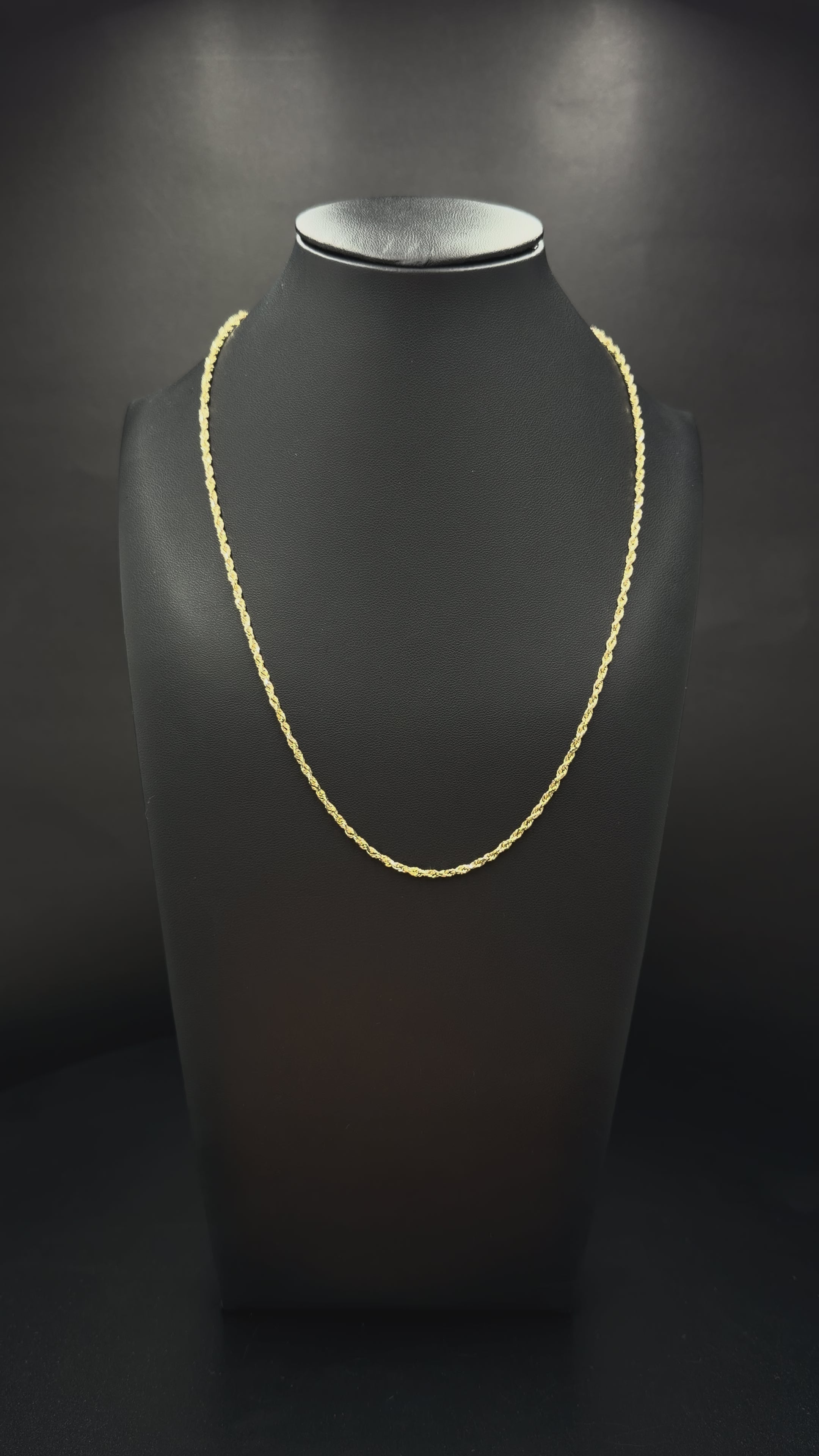 10K Yellow Gold Rope Chain 20” 2mm 7.4 Grams