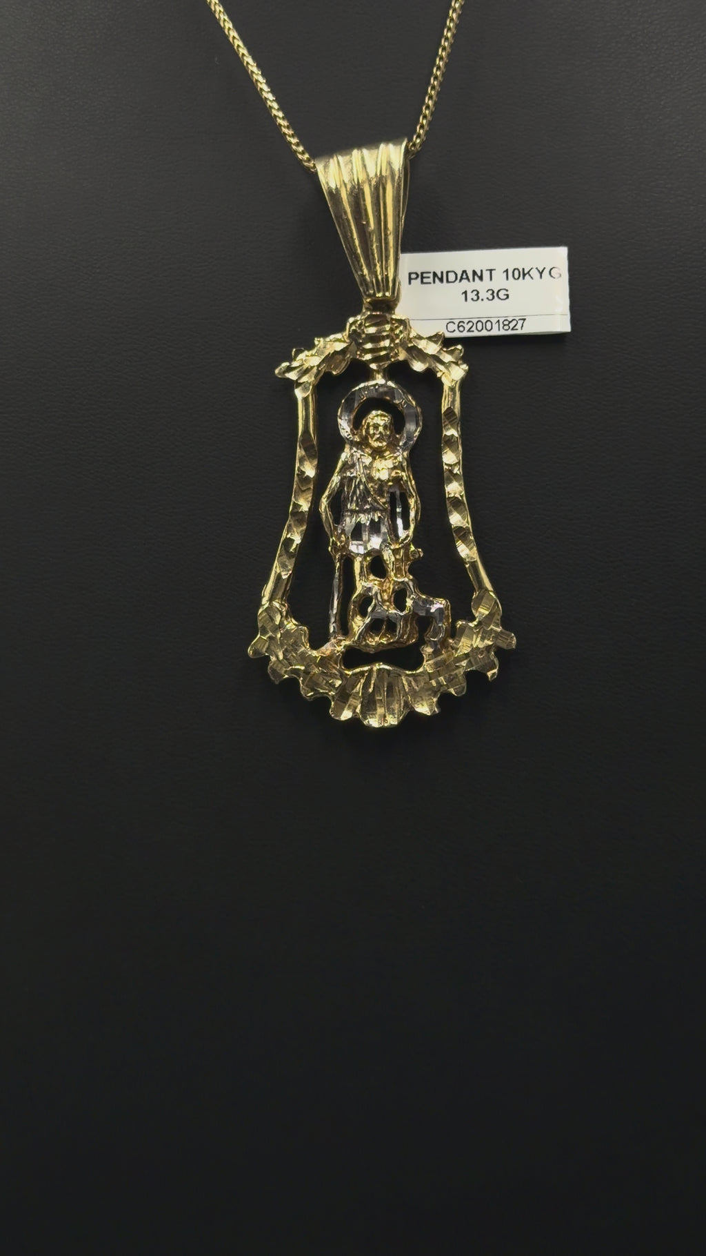 10K Yellow Gold Saint Lazarus Pendant – 13.3g