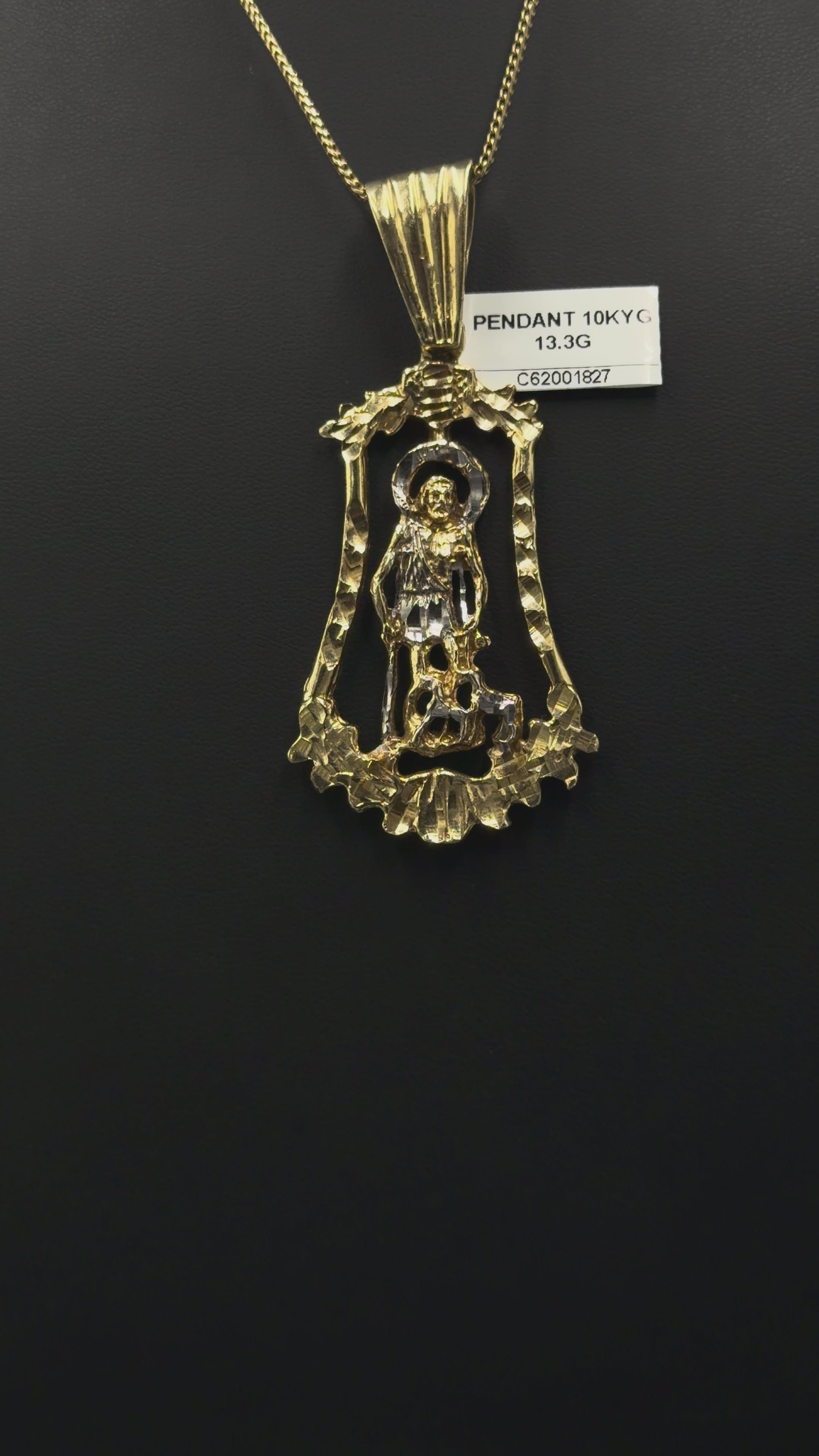 10K Yellow Gold Saint Lazarus Pendant – 13.3g