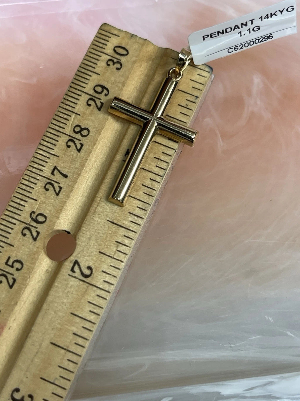 14K Yellow Gold Cross Pendant – 1.1g