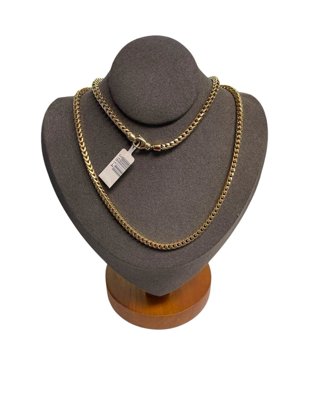 14K Yellow Gold Franco Chain Hollow 22.0 Inches long