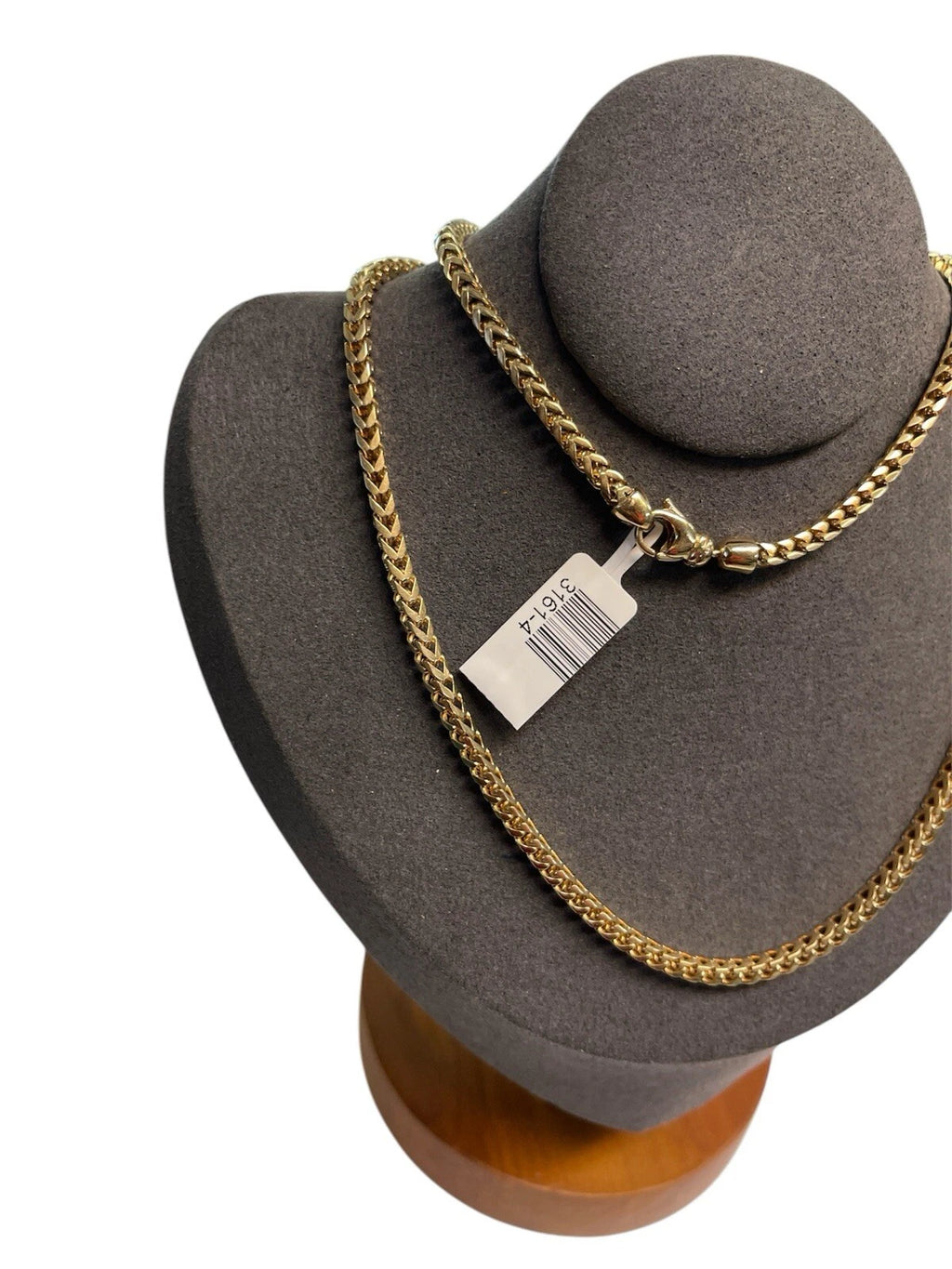 14K Yellow Gold Franco Chain Hollow 22.0 Inches long