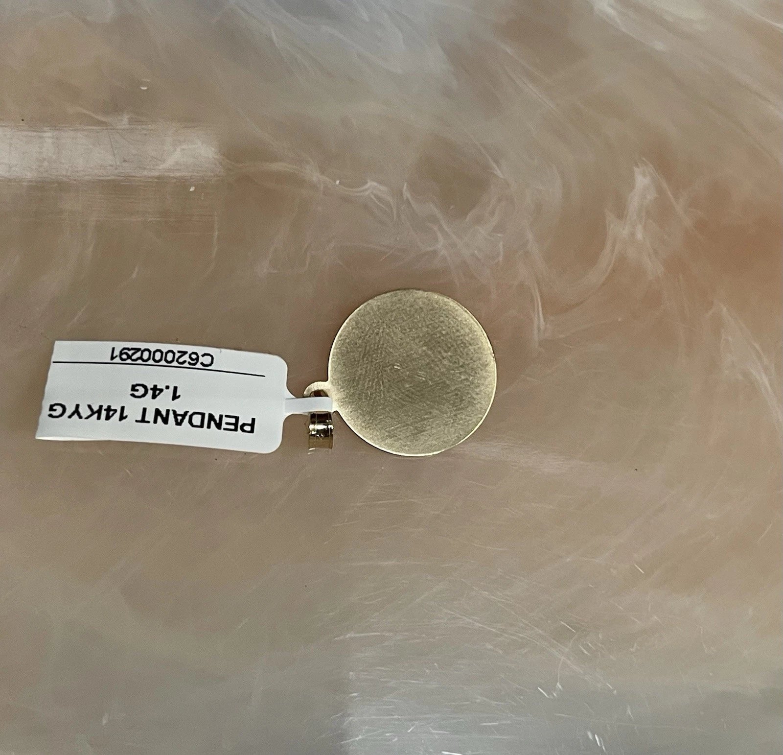 14K Yellow Gold Detailed Round Tree of Life Pendant 1.4grams