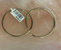 10K Yellow Gold Textured Hoop Earrings – 1.7g