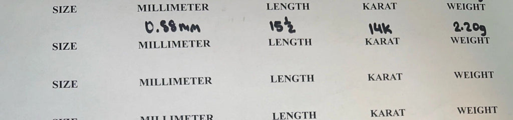 14K Gold Chain Necklace gold 2.20g  chain