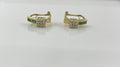 17.90K Green  Diamond Women Earrings Solid  Yellow Gold 4.4 G