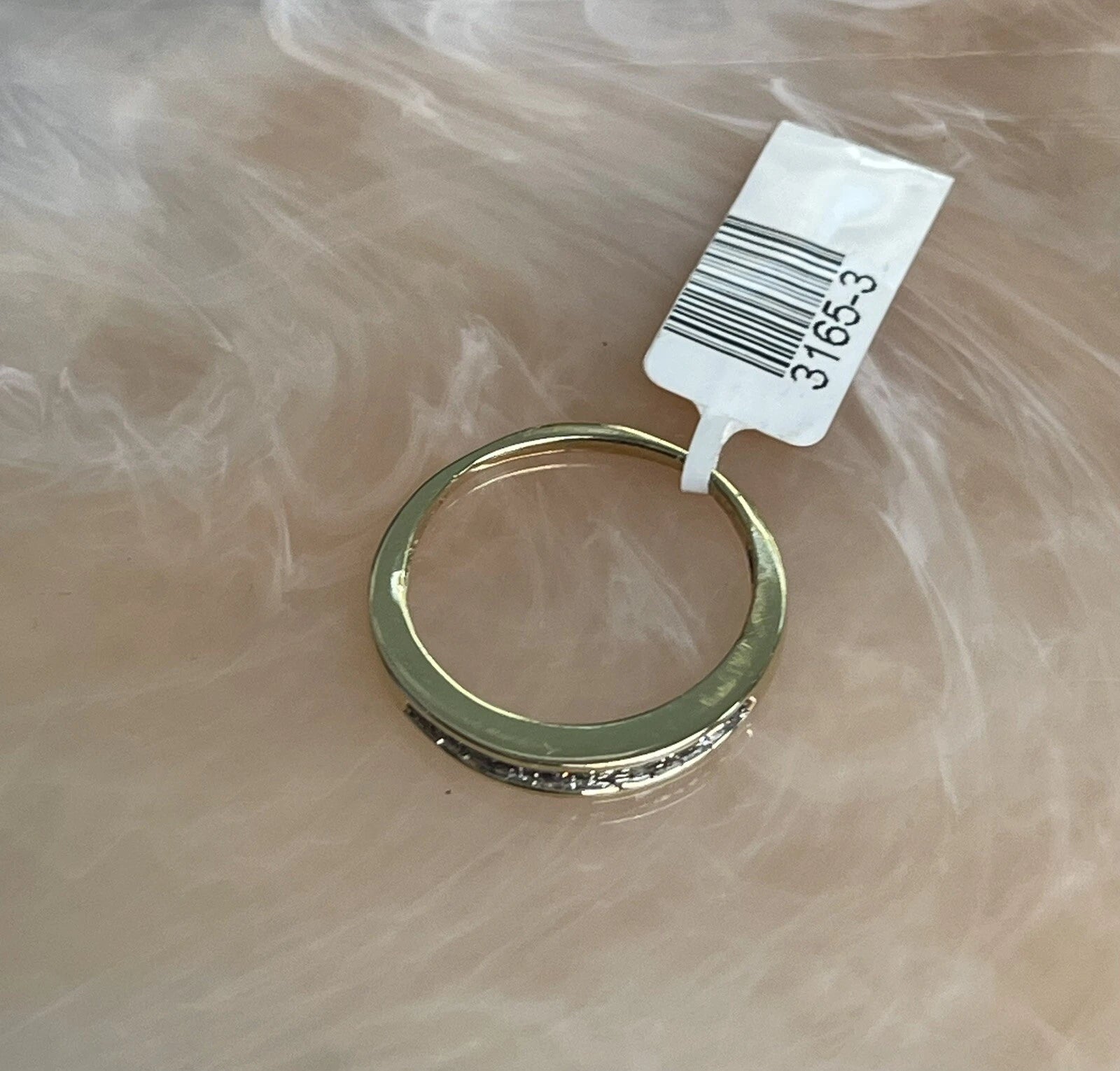 14k yellow gold  diamond cluster wedding band ring Sz 9 (2.7g)