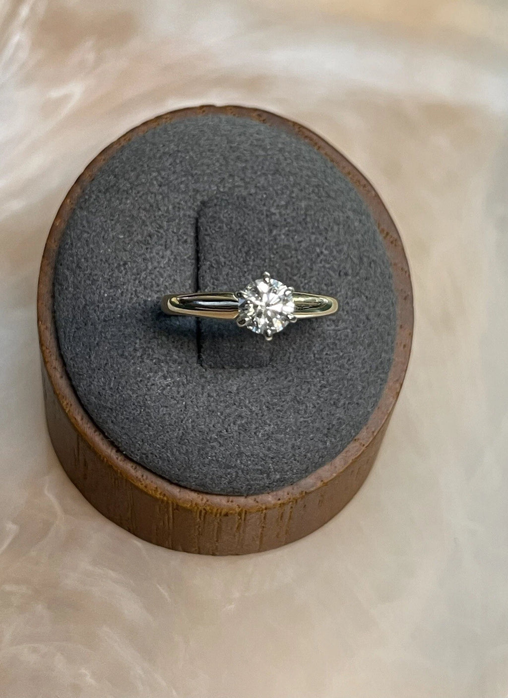 14K White Gold Solitaire Diamond Engagement Ring – Size 5.5 – 2.5g