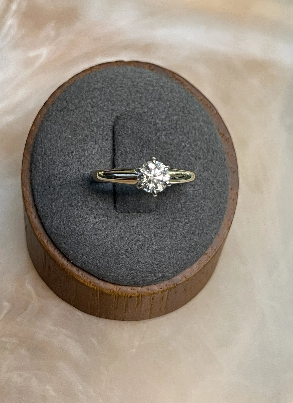 14K White Gold Solitaire Diamond Engagement Ring – Size 5.5 – 2.5g