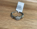 14K Rose And White Gold Ring Diamond Cluster Sz 9.5 4.50g