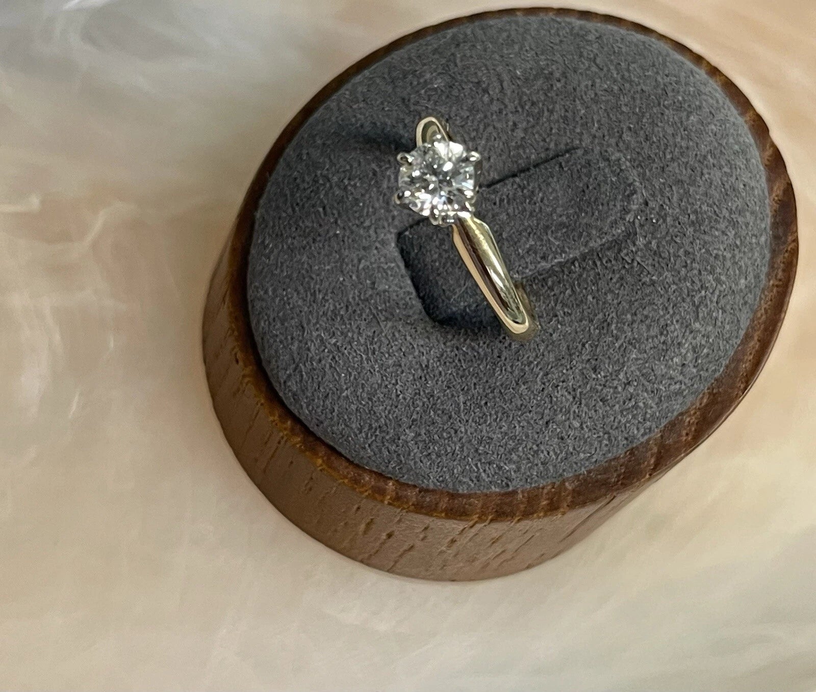 14K White Gold Solitaire Diamond Engagement Ring – Size 5.5 – 2.5g