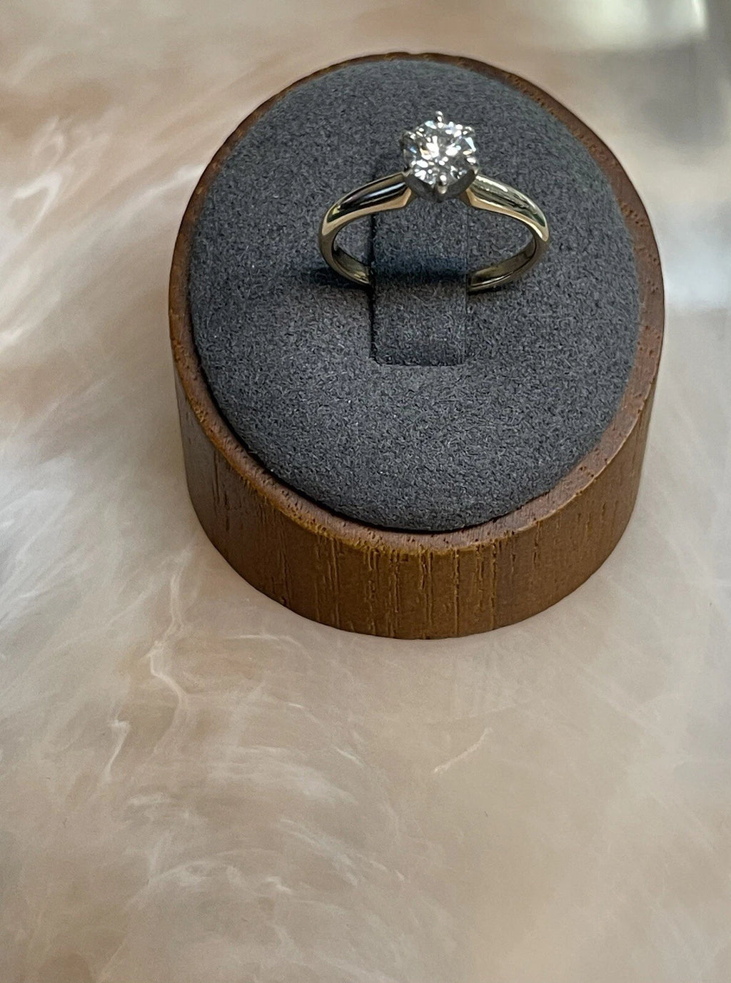 14K White Gold Solitaire Diamond Engagement Ring – Size 5.5 – 2.5g