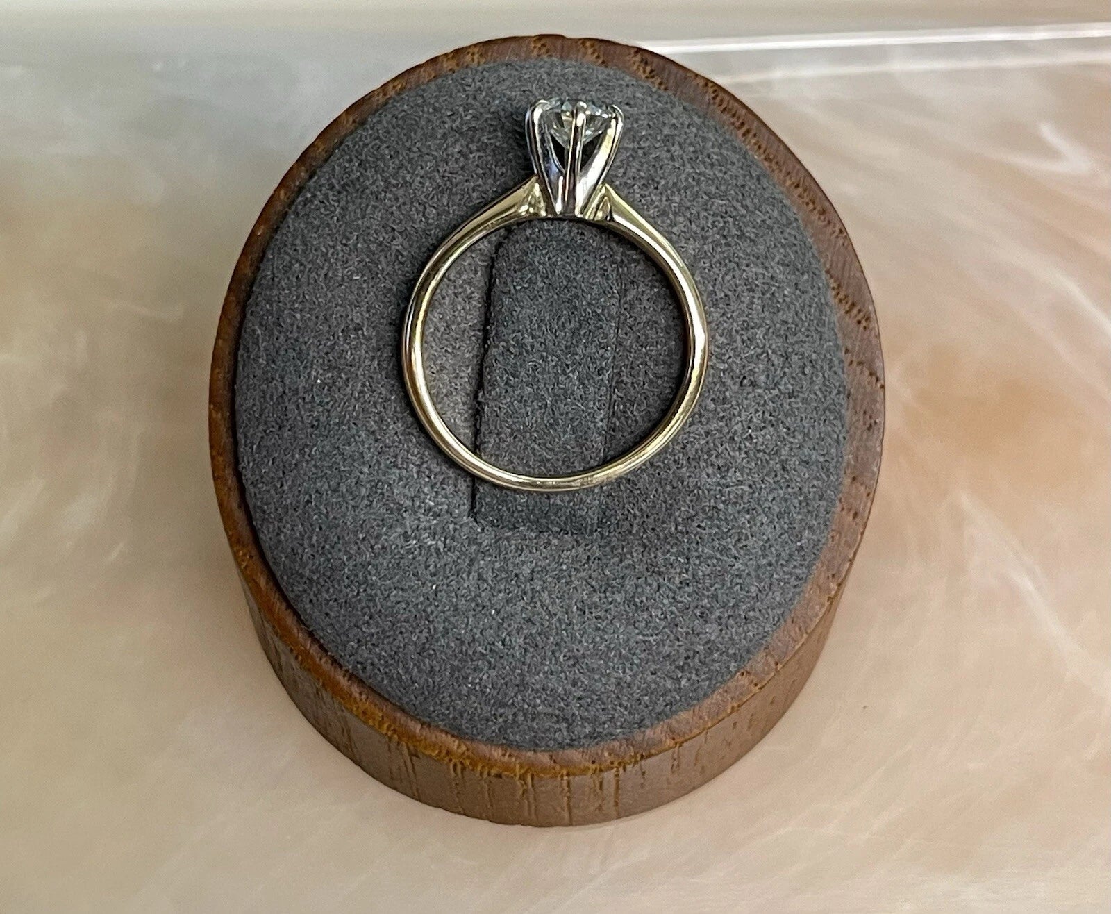 14K White Gold Solitaire Diamond Engagement Ring – Size 5.5 – 2.5g