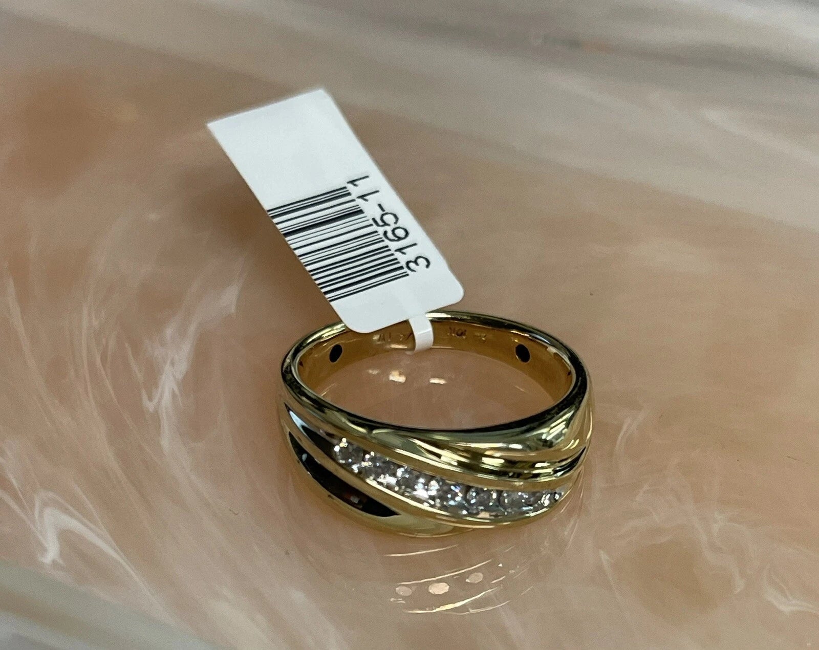 10K 4.80g Yellow Gold Men’s Diamond Band Ring Size 9 Classic!!!