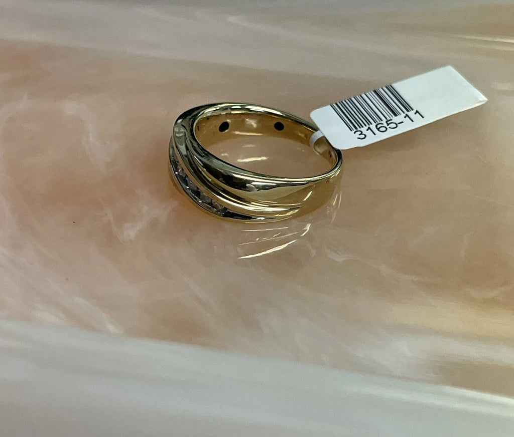 10K 4.80g Yellow Gold Men’s Diamond Band Ring Size 9 Classic!!!