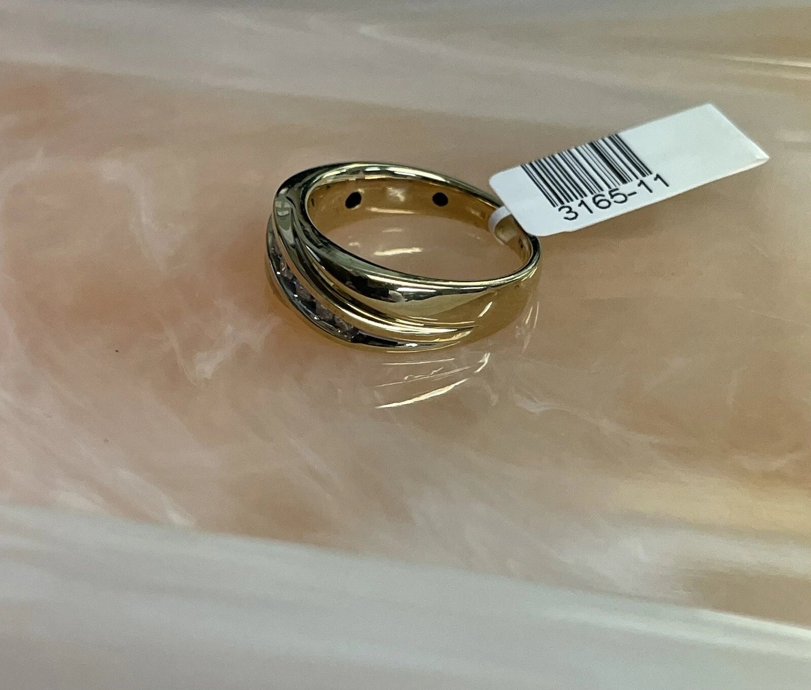 10K 4.80g Yellow Gold Men’s Diamond Band Ring Size 9 Classic!!!