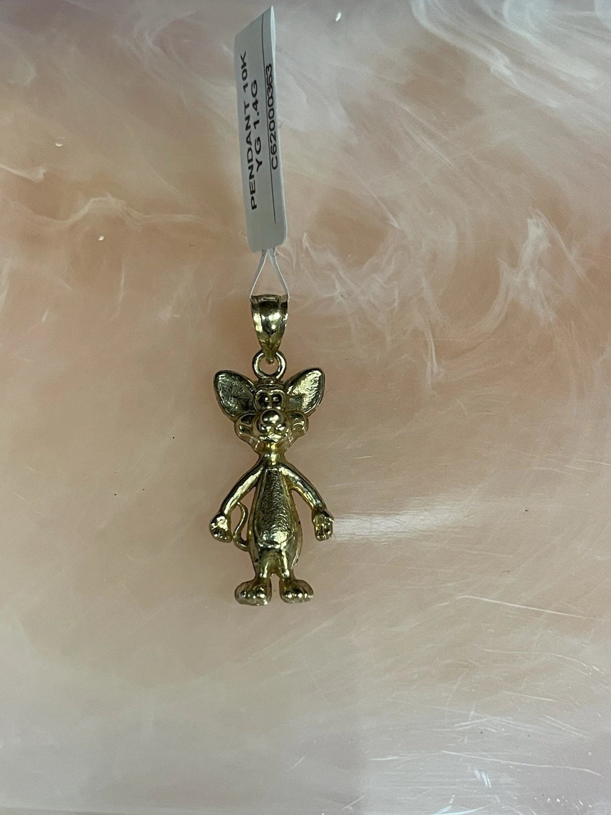 10K Yellow Gold Cartoon Character Pendant – 1.4g