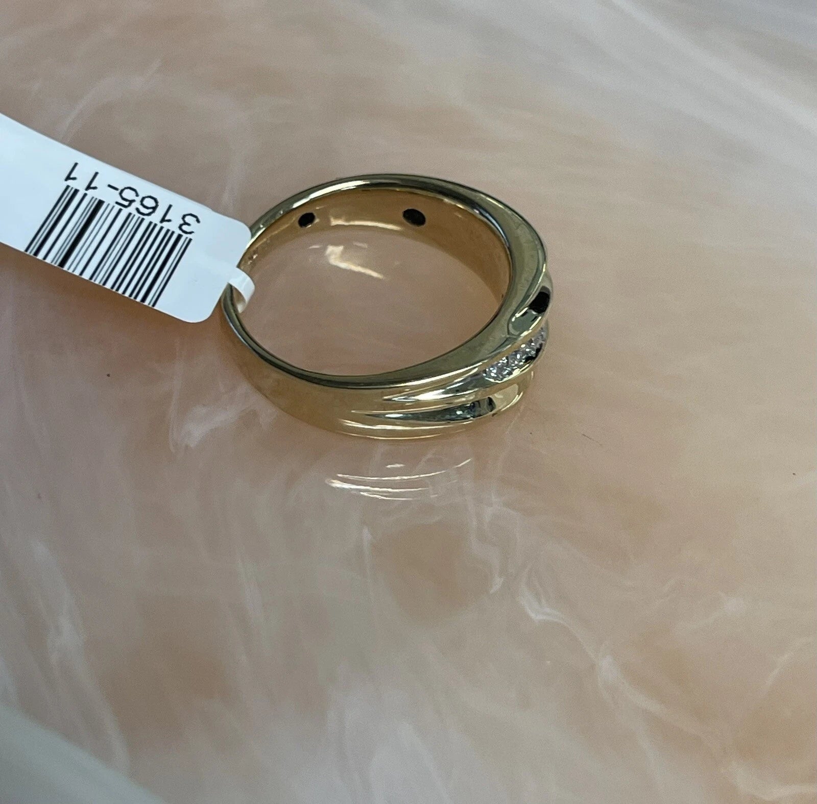 10K 4.80g Yellow Gold Men’s Diamond Band Ring Size 9 Classic!!!