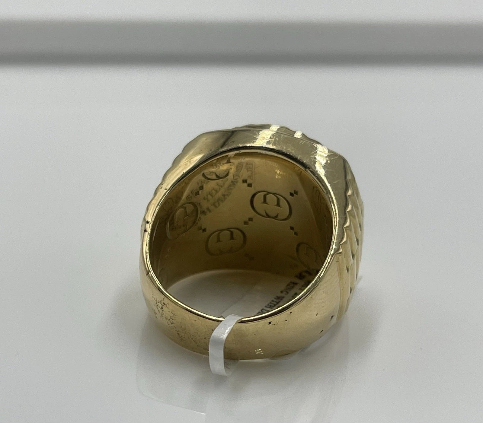 Men's Diamond Cluster Design Ring 17.79K Yellow Gold Size:9.5 (20.45mm)