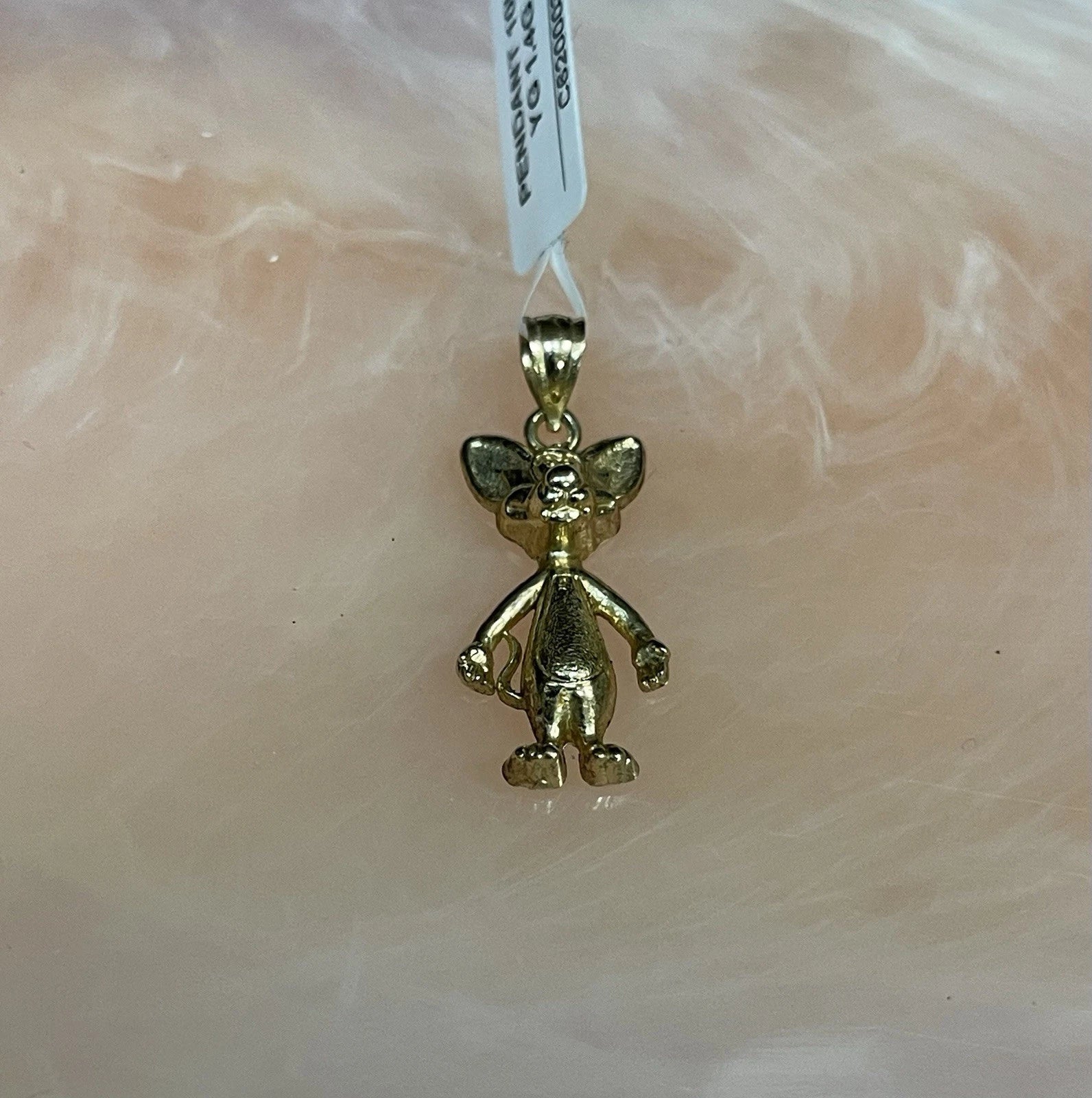 10K Yellow Gold Cartoon Character Pendant – 1.4g