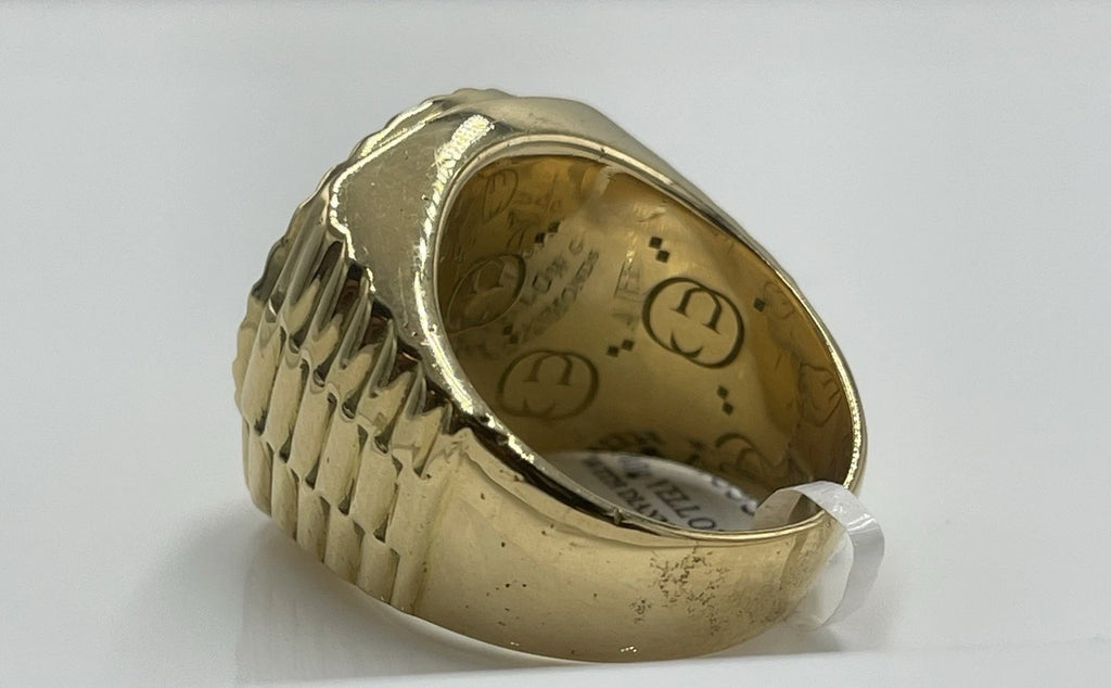 Men's Diamond Cluster Design Ring 17.79K Yellow Gold Size:9.5 (20.45mm)