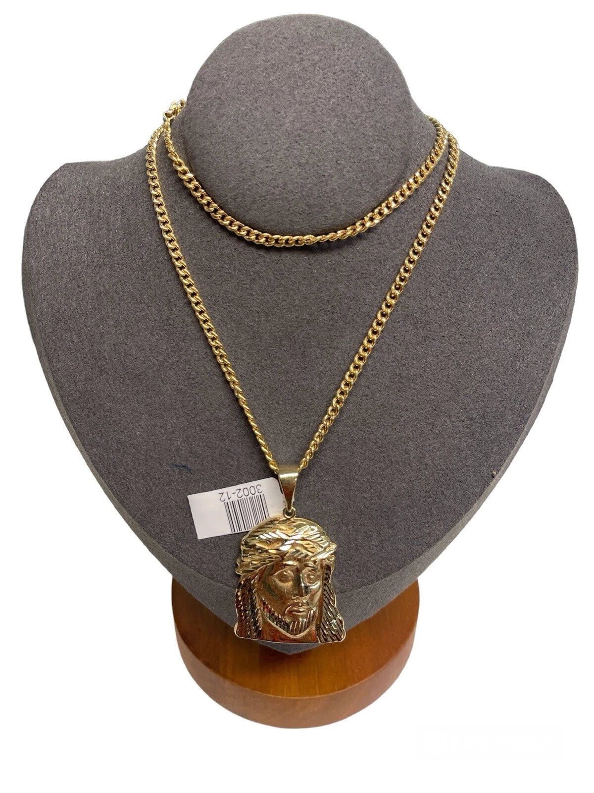 10K Yellow Gold Chain  4.40g (2.81mm) / Pendant 6.80g (24.25mm) 18 1/4 Length