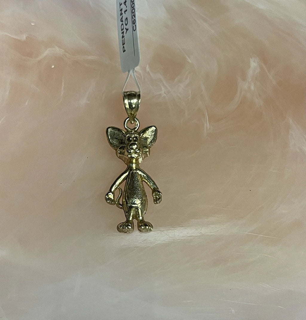 10K Yellow Gold Cartoon Character Pendant – 1.4g