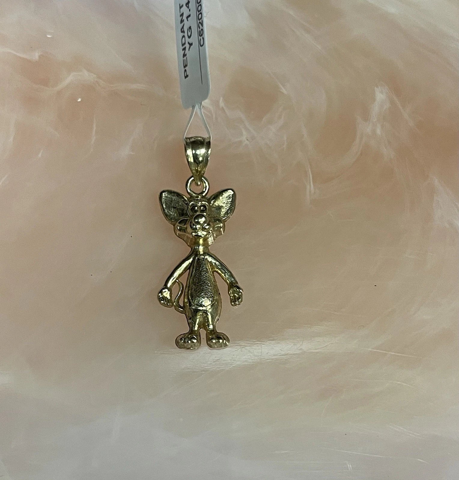 10K Yellow Gold Cartoon Character Pendant – 1.4g