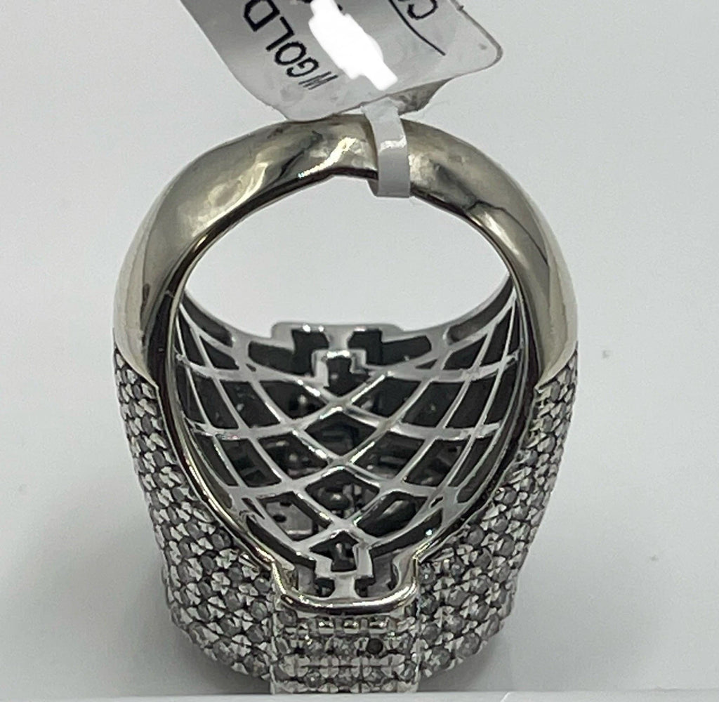 9.95K White Gold Mossanite 14.7g  Size 6.5 (22.27mm)