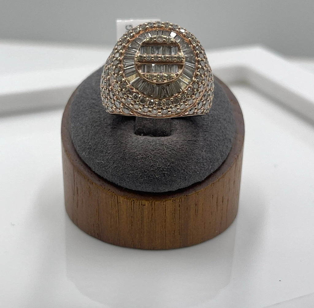 10K Rose Gold Diamond Wedding Band 15.1 Size 7.5  (20.54)