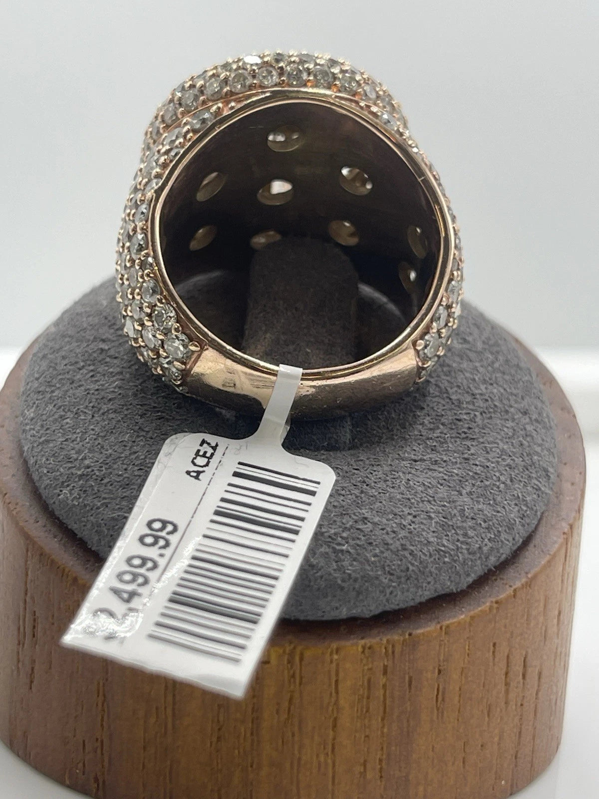 10K Rose Gold Diamond Wedding Band 15.1 Size 7.5  (20.54)