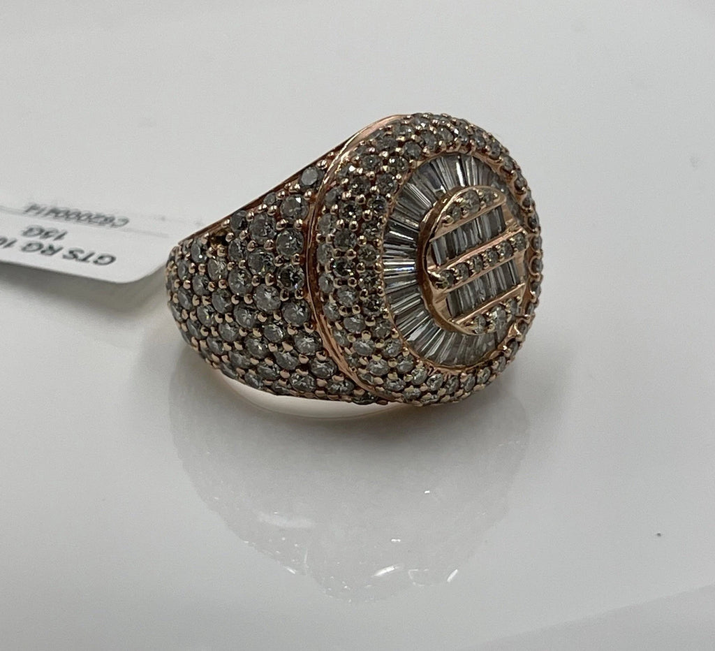 10K Rose Gold Diamond Wedding Band 15.1 Size 7.5  (20.54)