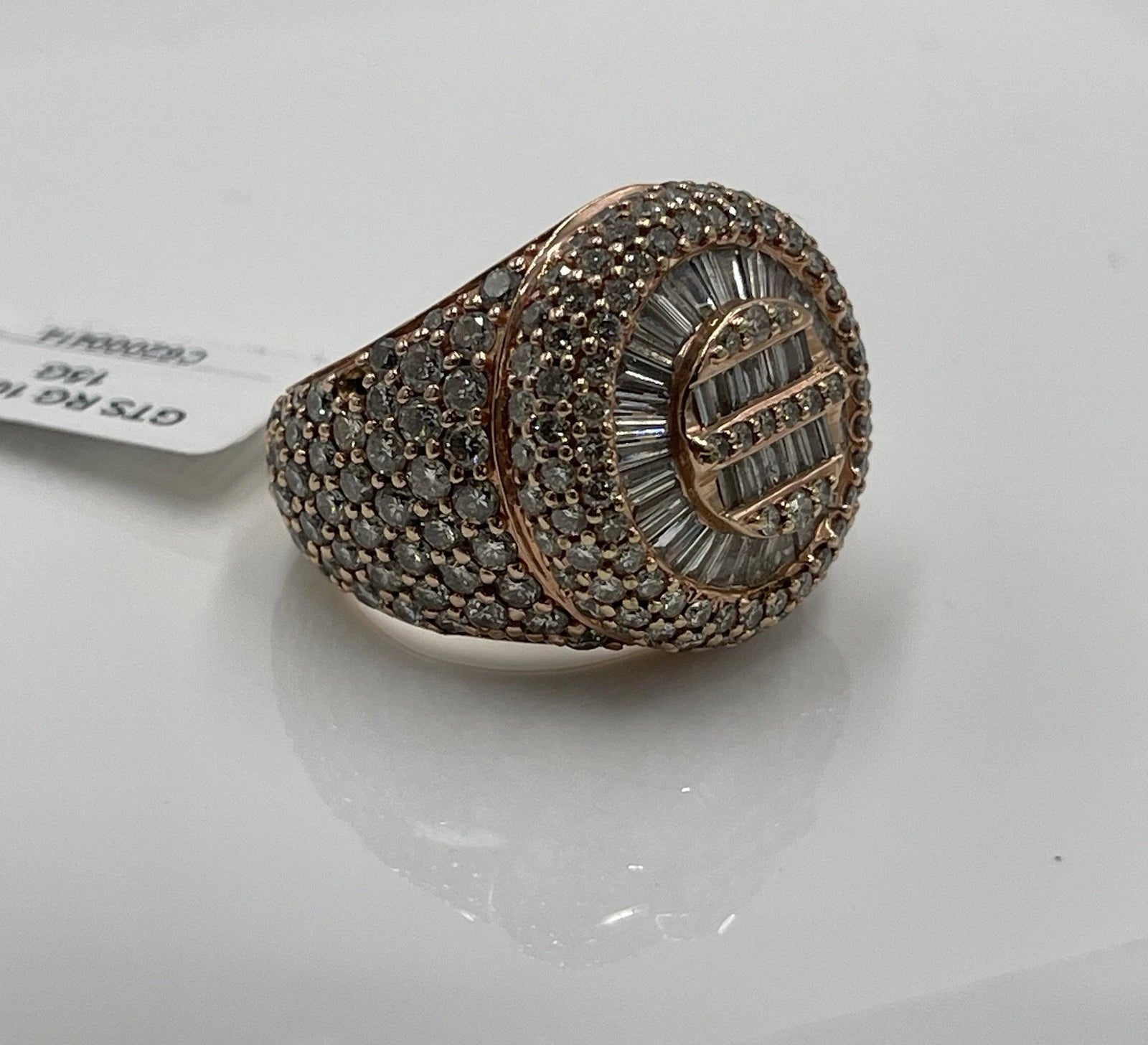 10K Rose Gold Diamond Wedding Band 15.1 Size 7.5  (20.54)