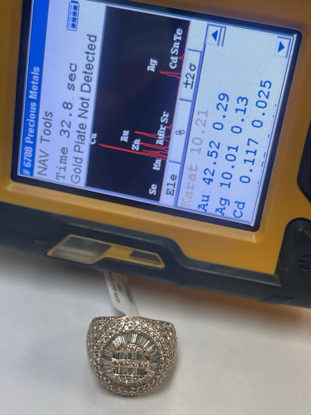 10K Rose Gold Diamond Wedding Band 15.1 Size 7.5  (20.54)