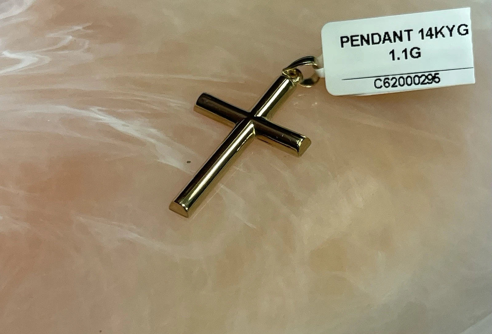 14K Yellow Gold Cross Pendant – 1.1g