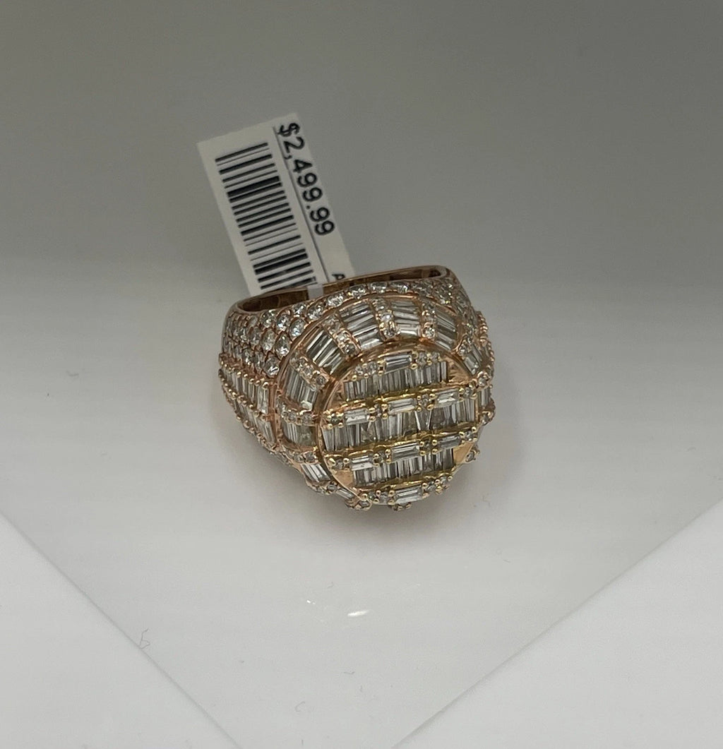 10K Rose Gold Diamond Wedding Band 16.2g Size 8.5 (21.43mm)