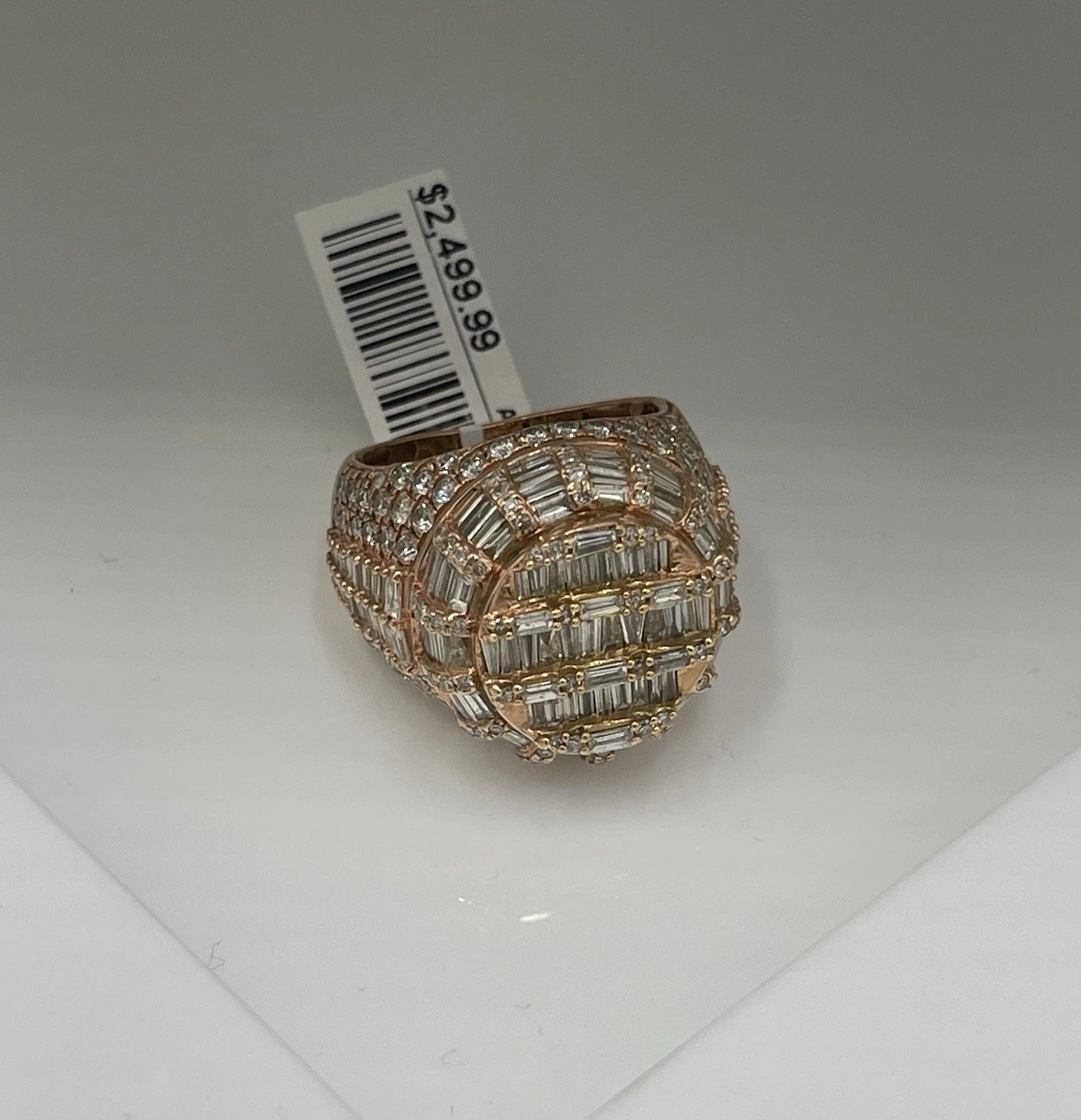 10K Rose Gold Diamond Wedding Band 16.2g Size 8.5 (21.43mm)