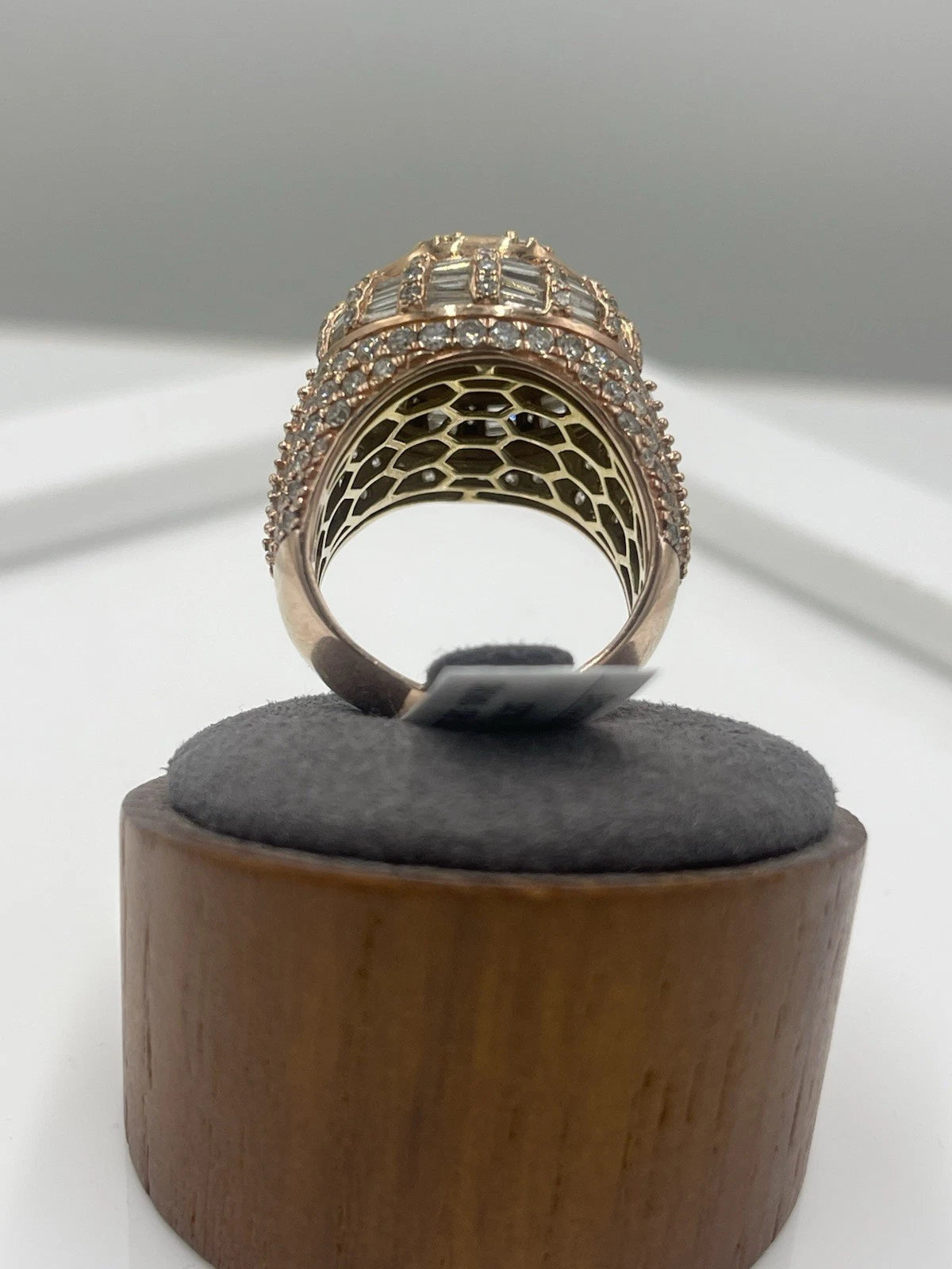 10K Rose Gold Diamond Wedding Band 16.2g Size 8.5 (21.43mm)