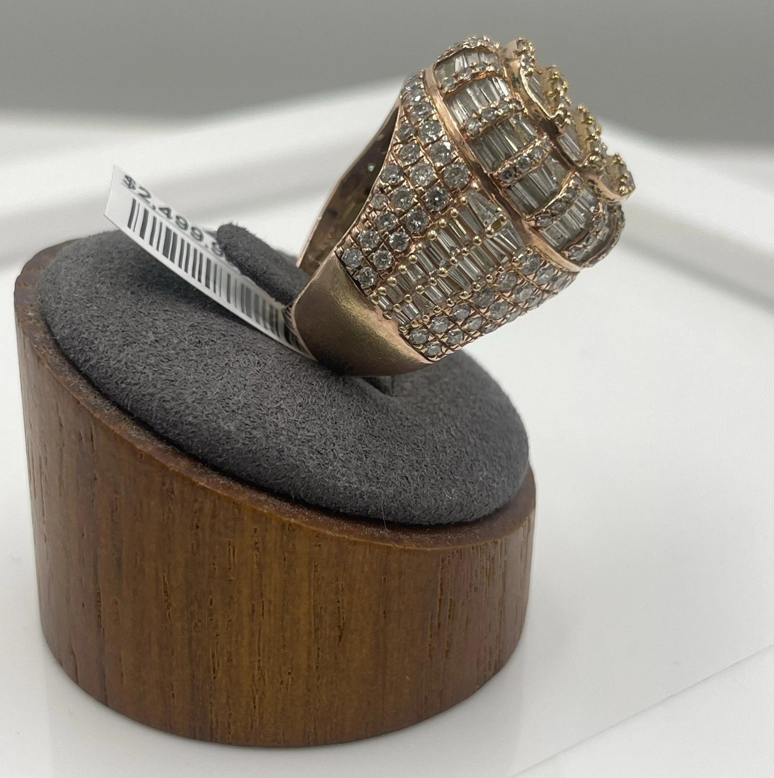10K Rose Gold Diamond Wedding Band 16.2g Size 8.5 (21.43mm)