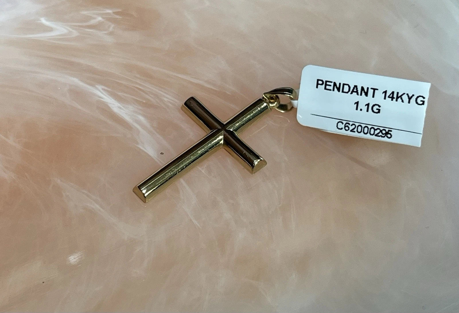 14K Yellow Gold Cross Pendant – 1.1g